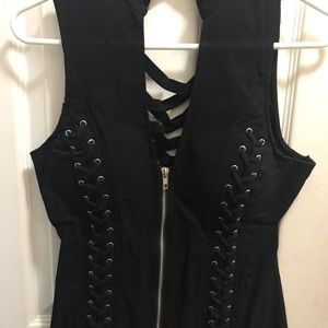 Corset type top